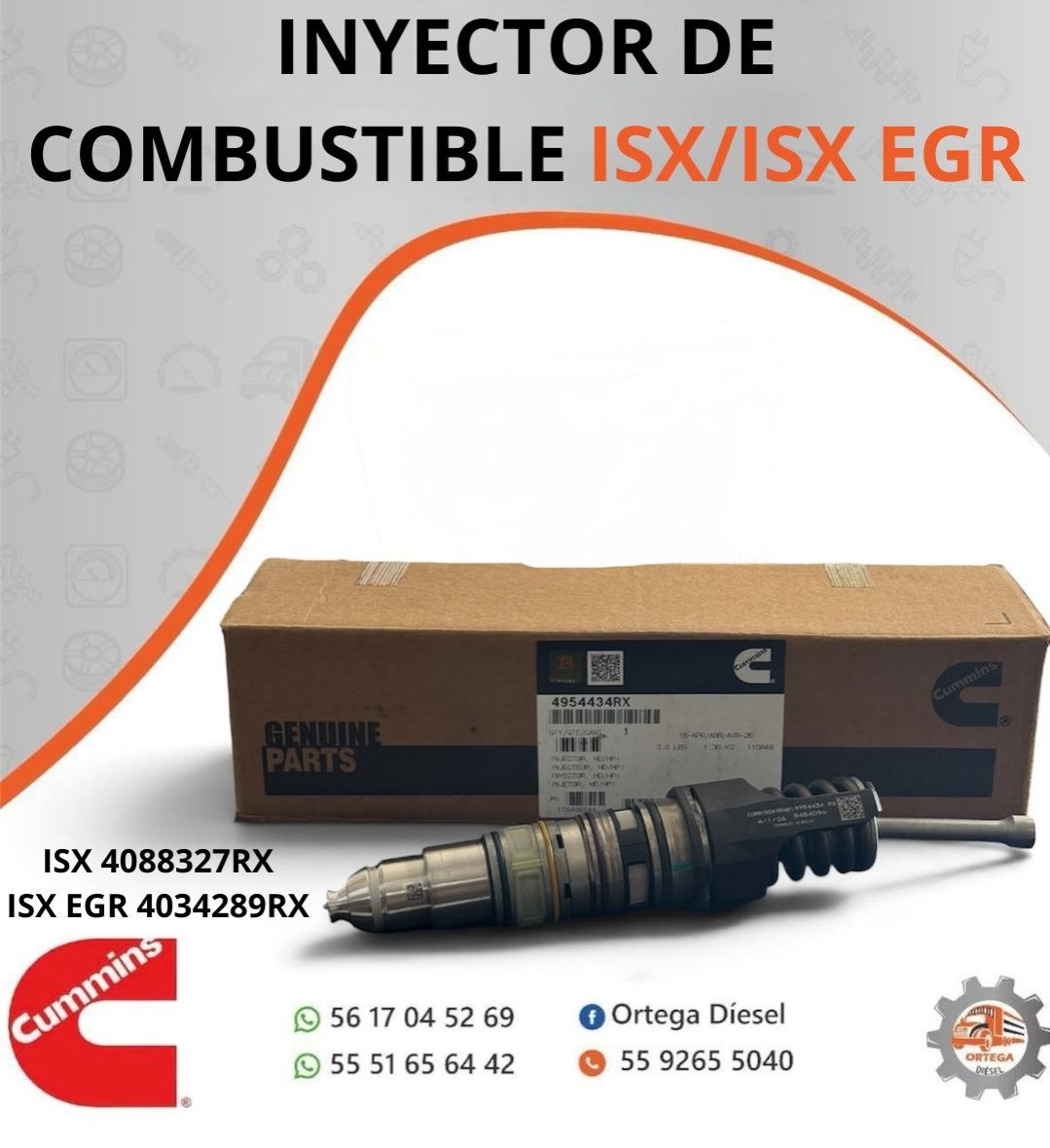 INYECTOR DE COMBUSTIBLE ISX/ISX EGR ORIGINAL CUMMINS